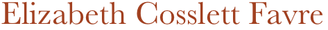 Elizabeth Cosslett Favre